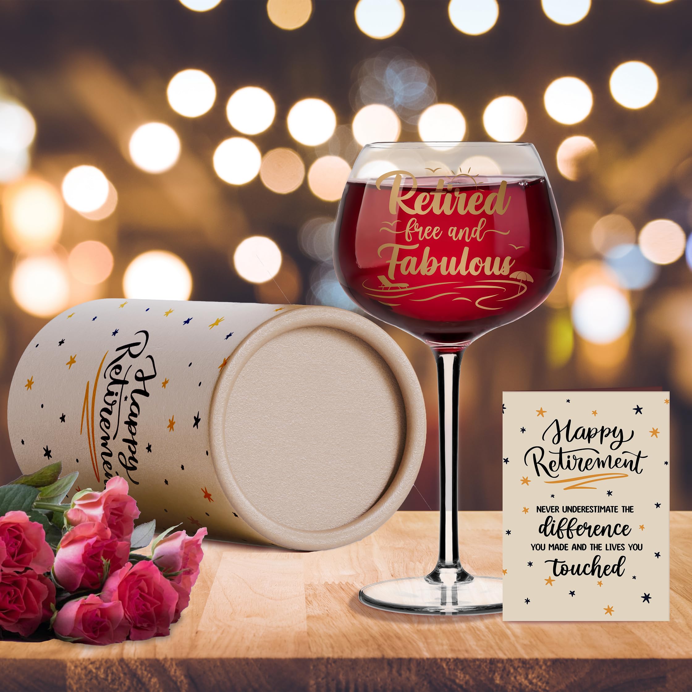 Mailabeeus elegant retirement decor glass for stylish celebrations