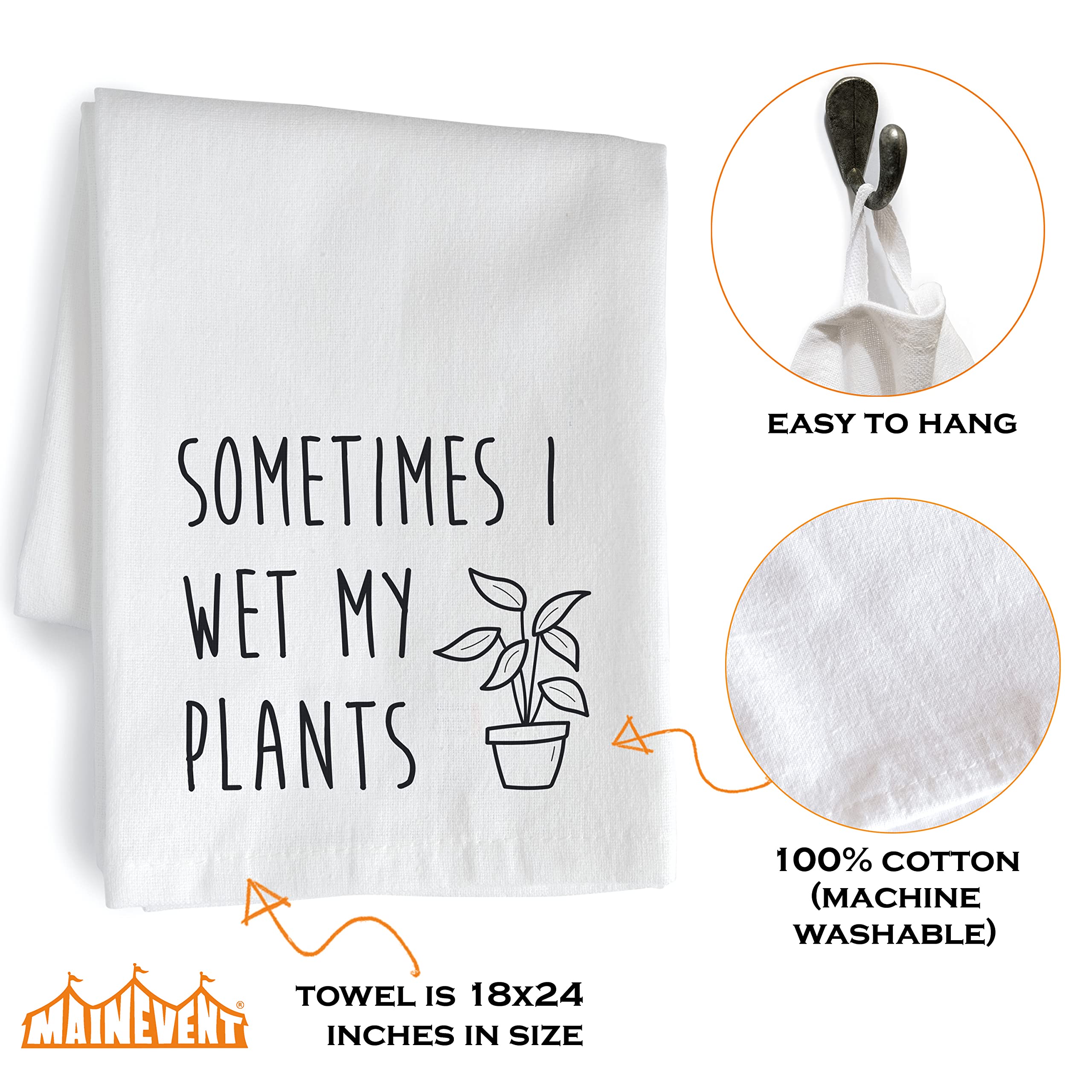 MAINEVENT Absorbent cotton kitchen towel soaks spills quickly.