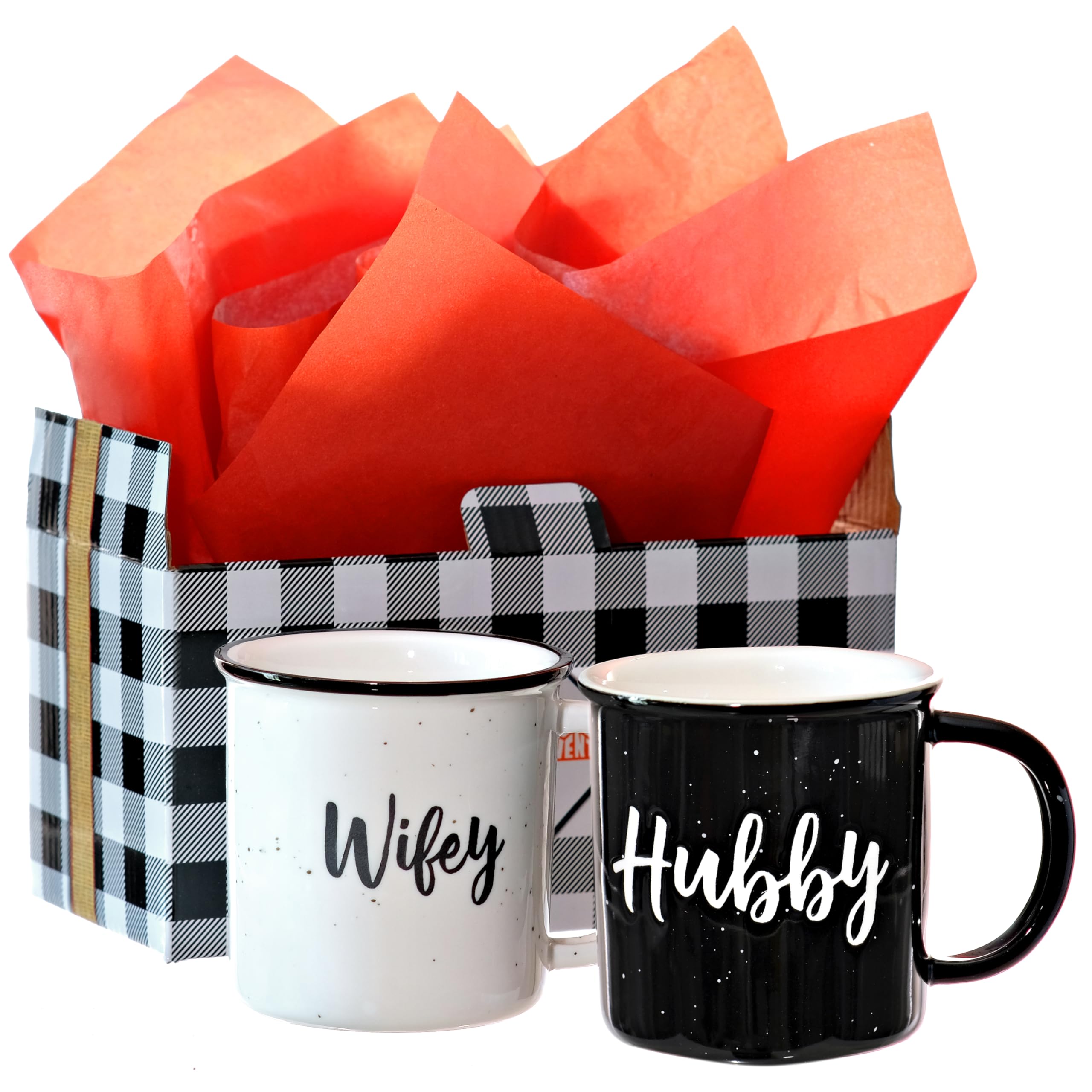 MAINEVENT Microwave-safe his hers mugs for cozy mornings at home.