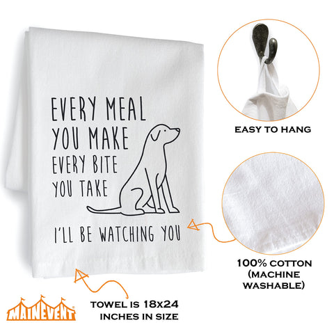 MAINEVENT Every Meal You Make towel text design enhances lively kitchen decor.