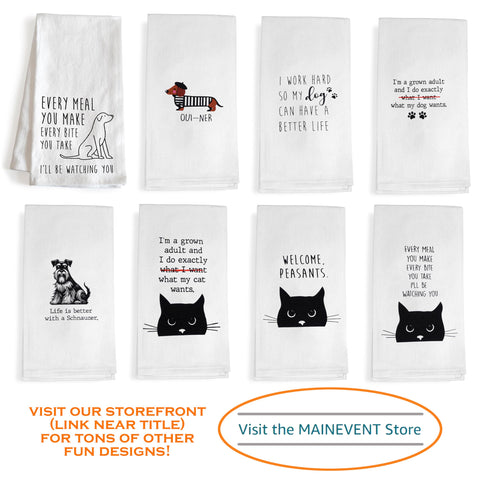 MAINEVENT funny dog kitchen towel design brightening busy counters