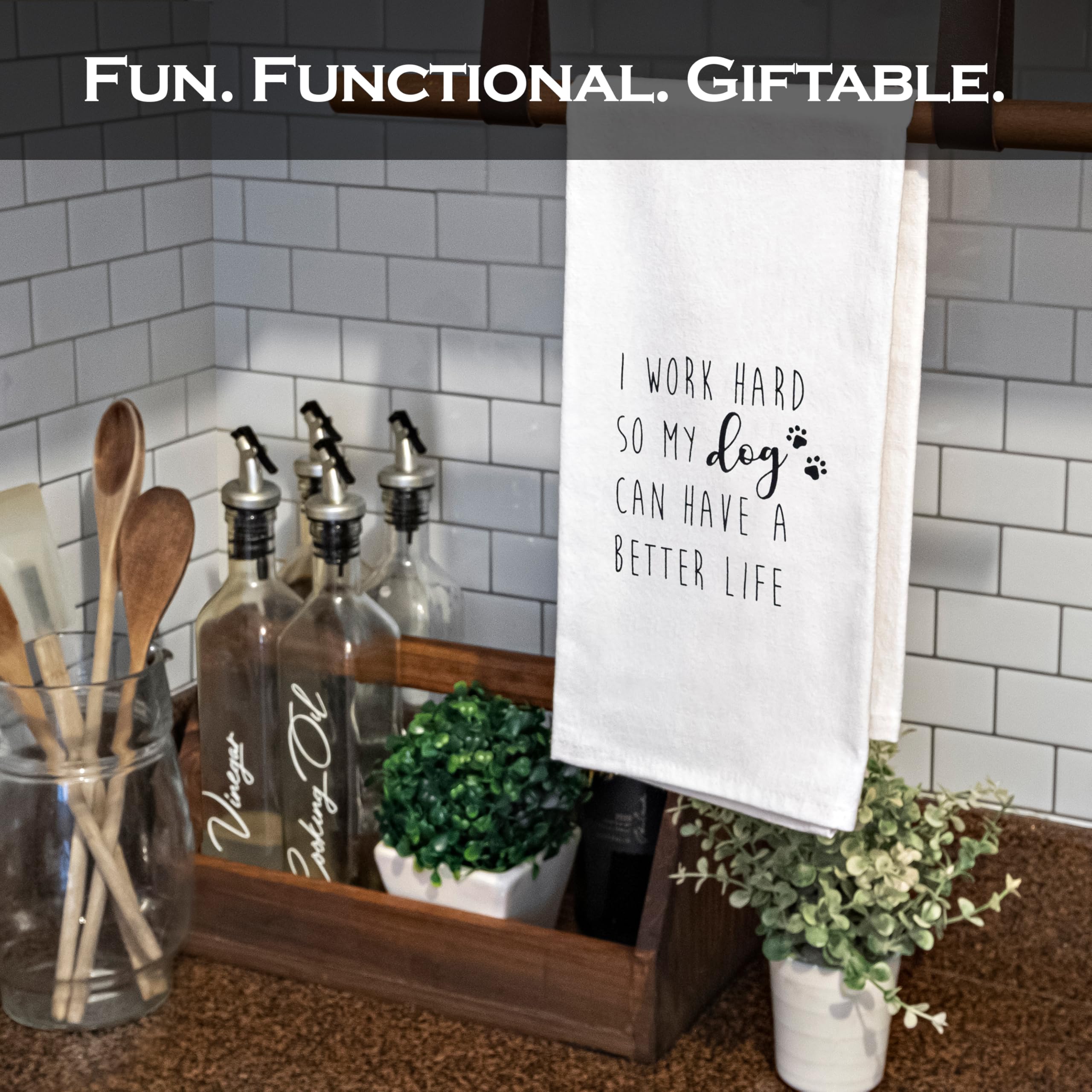 MAINEVENT paw print kitchen towel adds playful decor to your space
