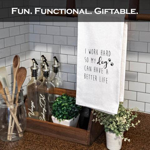 MAINEVENT paw print kitchen towel adds playful decor to your space