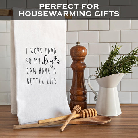 MAINEVENT puppy dish towel designed for kitchen use by pet owners