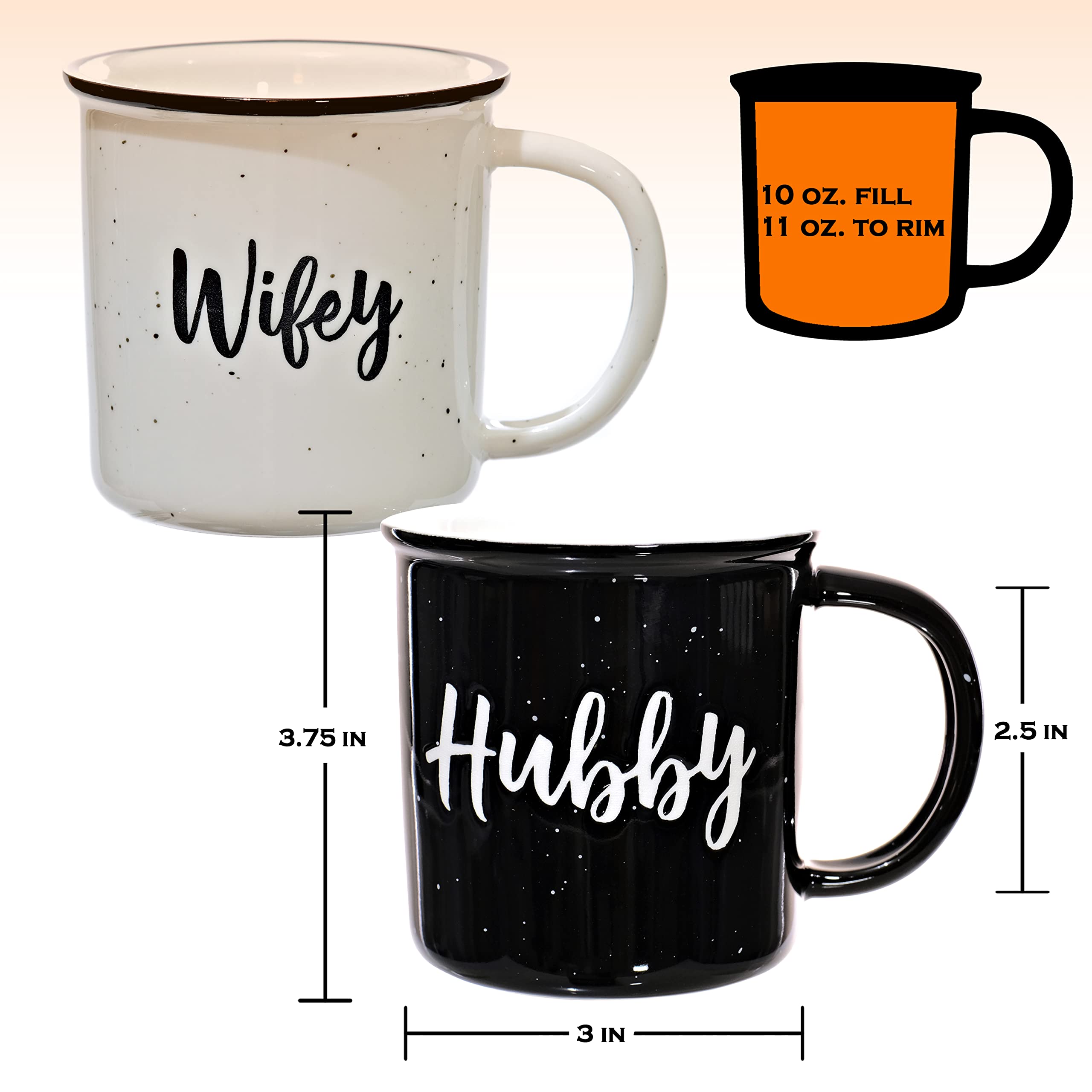 MAINEVENT Wifey Hubby cups designed in USA for durable everyday use.