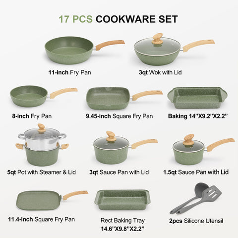 MAISON ARTS wooden handle cookware with comfortable grip during cooking