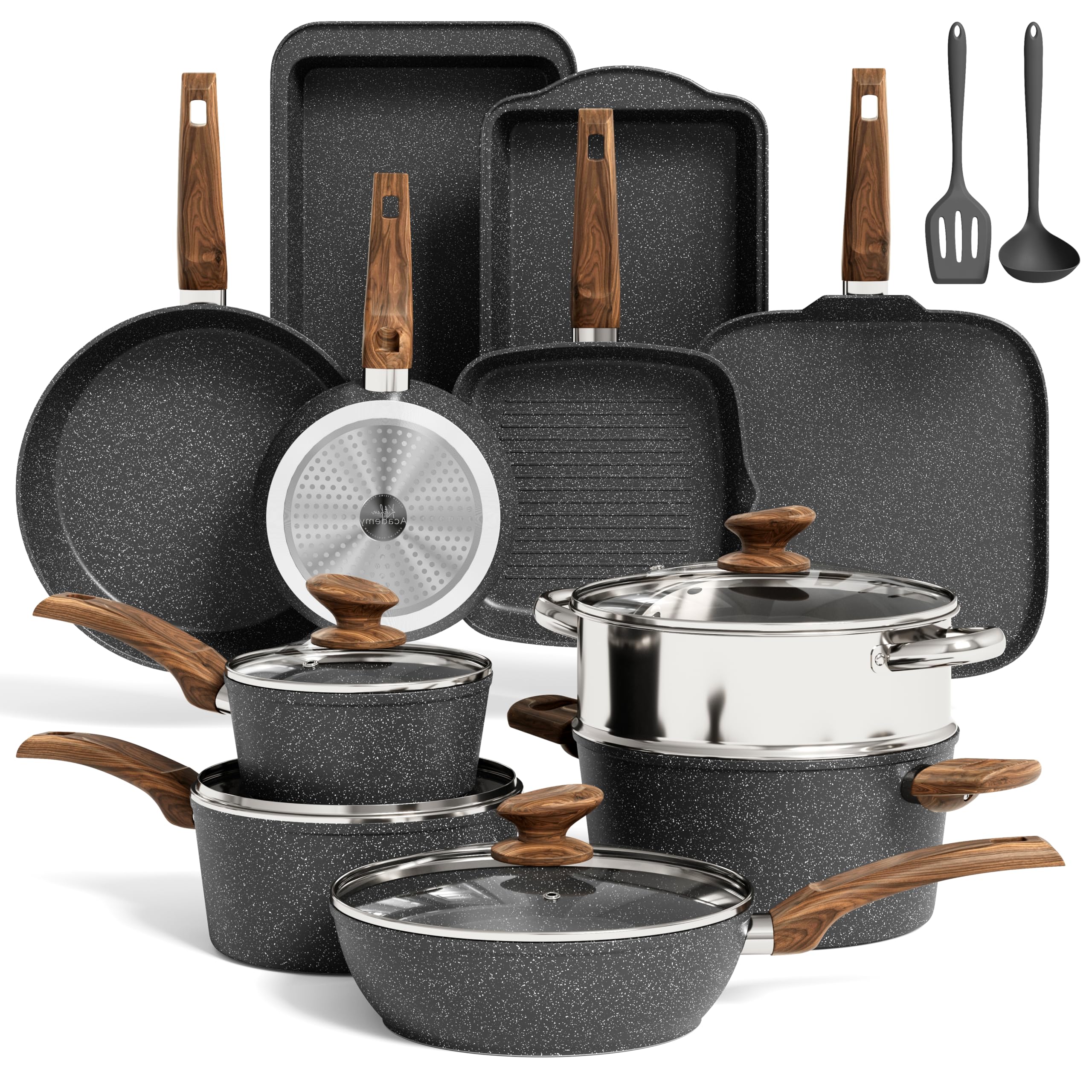 MAISON ARTS 17-piece set full view showing versatile cookware for everyday meals