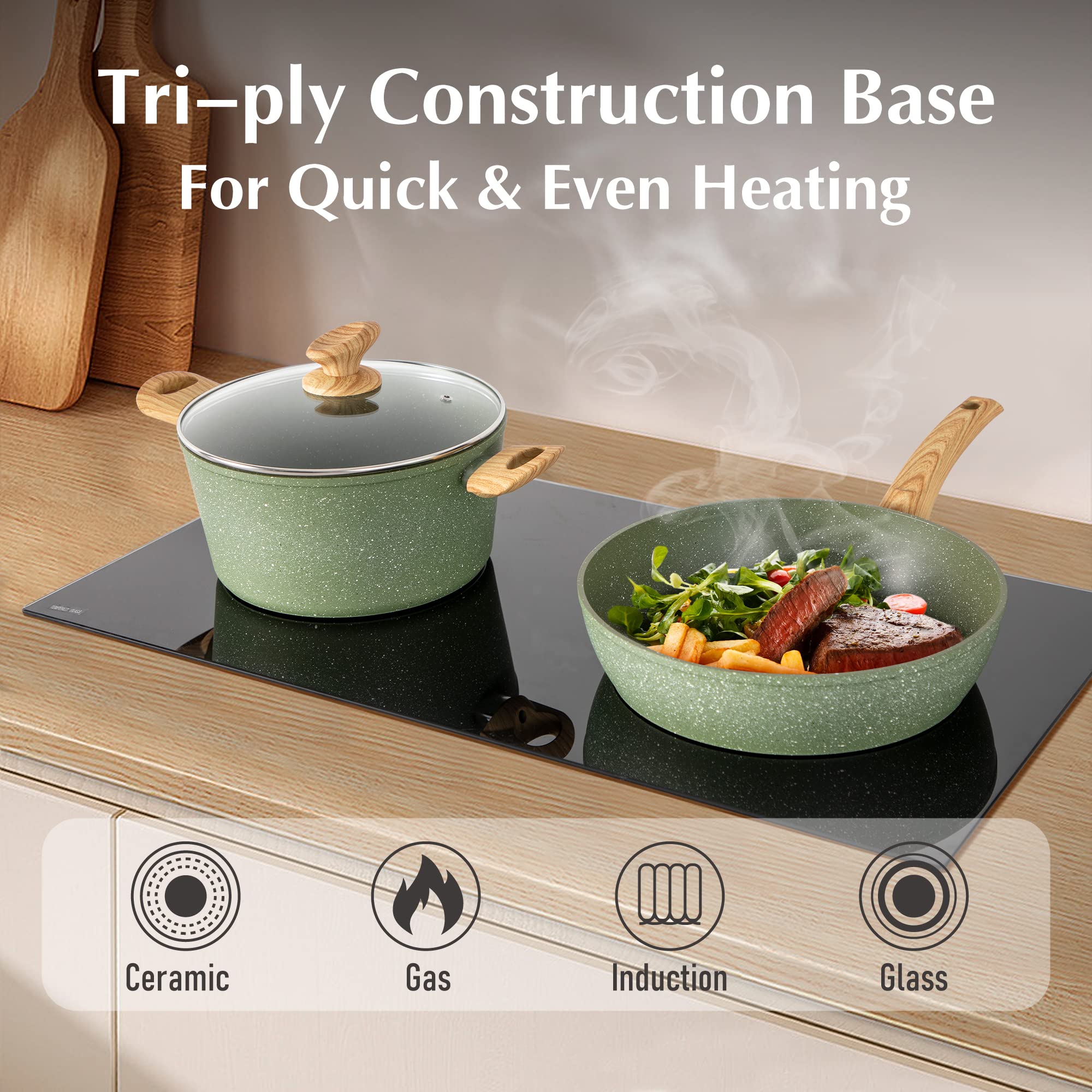 MAISON ARTS 2.75 qt casserole with lid for stews and pastas