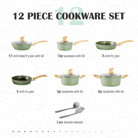 MAISON ARTS 5 qt casserole with lid for family meals and one-pot dishes