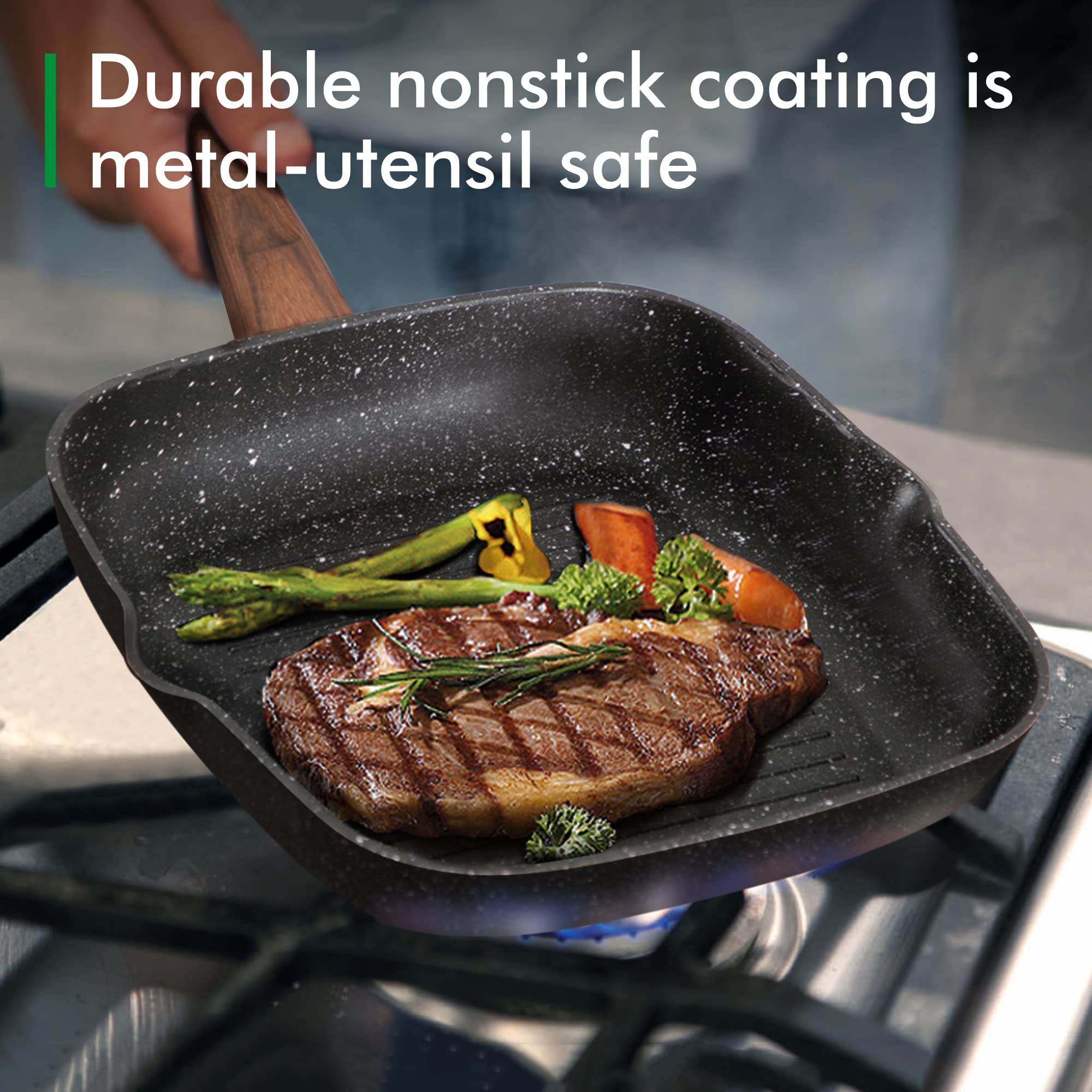 MAISON ARTS nonstick granite coating close-up for easy release