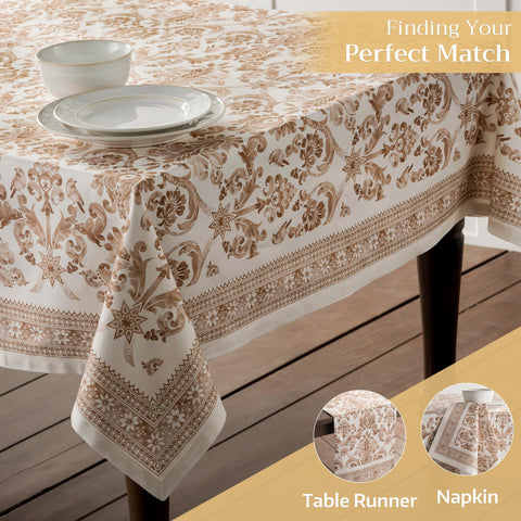 Thanksgiving table styling with Maison d'Hermine tablecloth warmth