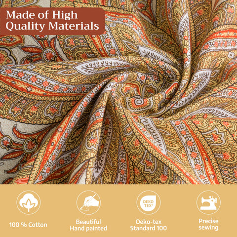 Maison d' Hermine 100% cotton tablecloth offers soft durability for seasonal use.