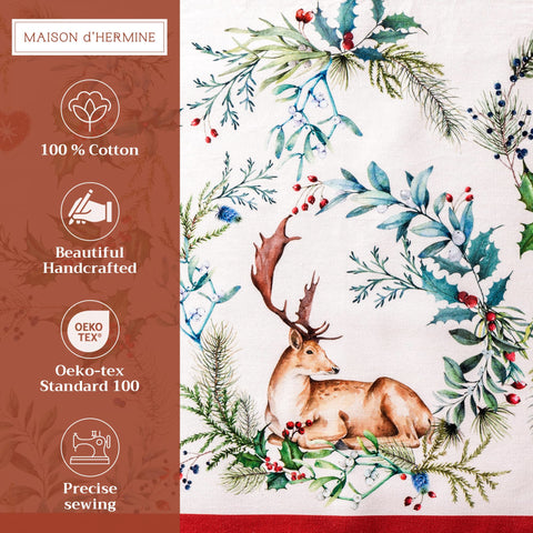 Maison d' Hermine 13x19 cotton placemats for durable, washable holiday decor