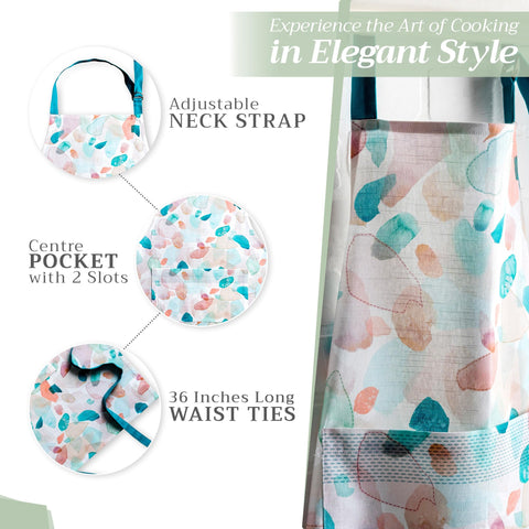 Maison d' Hermine apron ideal for cooking, gardening, and serving with pocket.