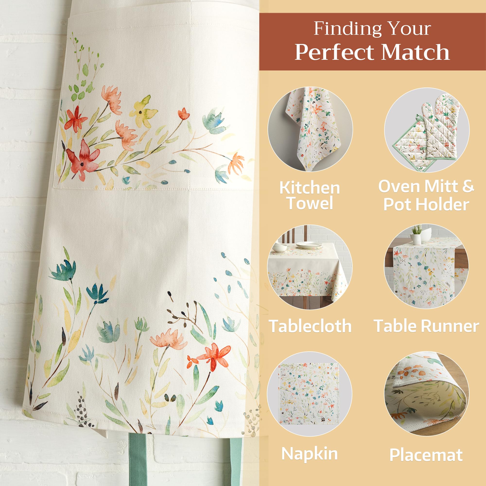 Maison d’ Hermine apron is machine washable for easy care.