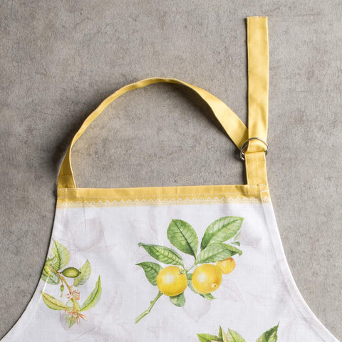 Maison d'Hermine machine-washable fabric; easy care for busy kitchens.