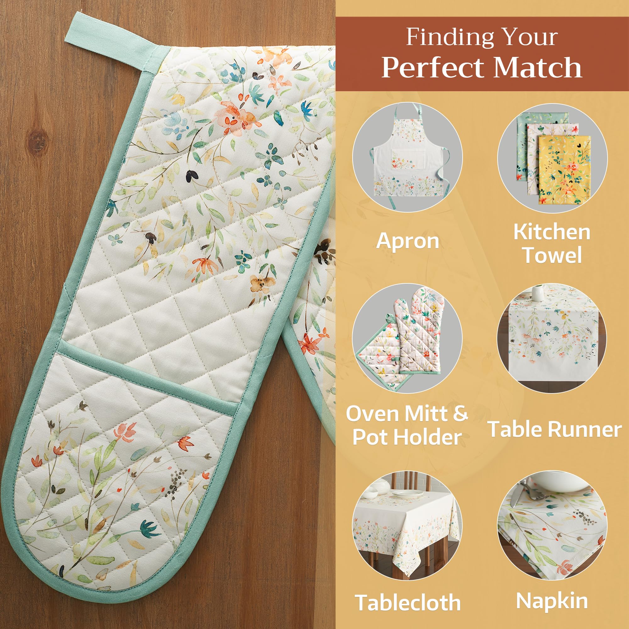 Maison d' Hermine durable cotton mitt ideal for baking roasting and grilling in busy kitchens.