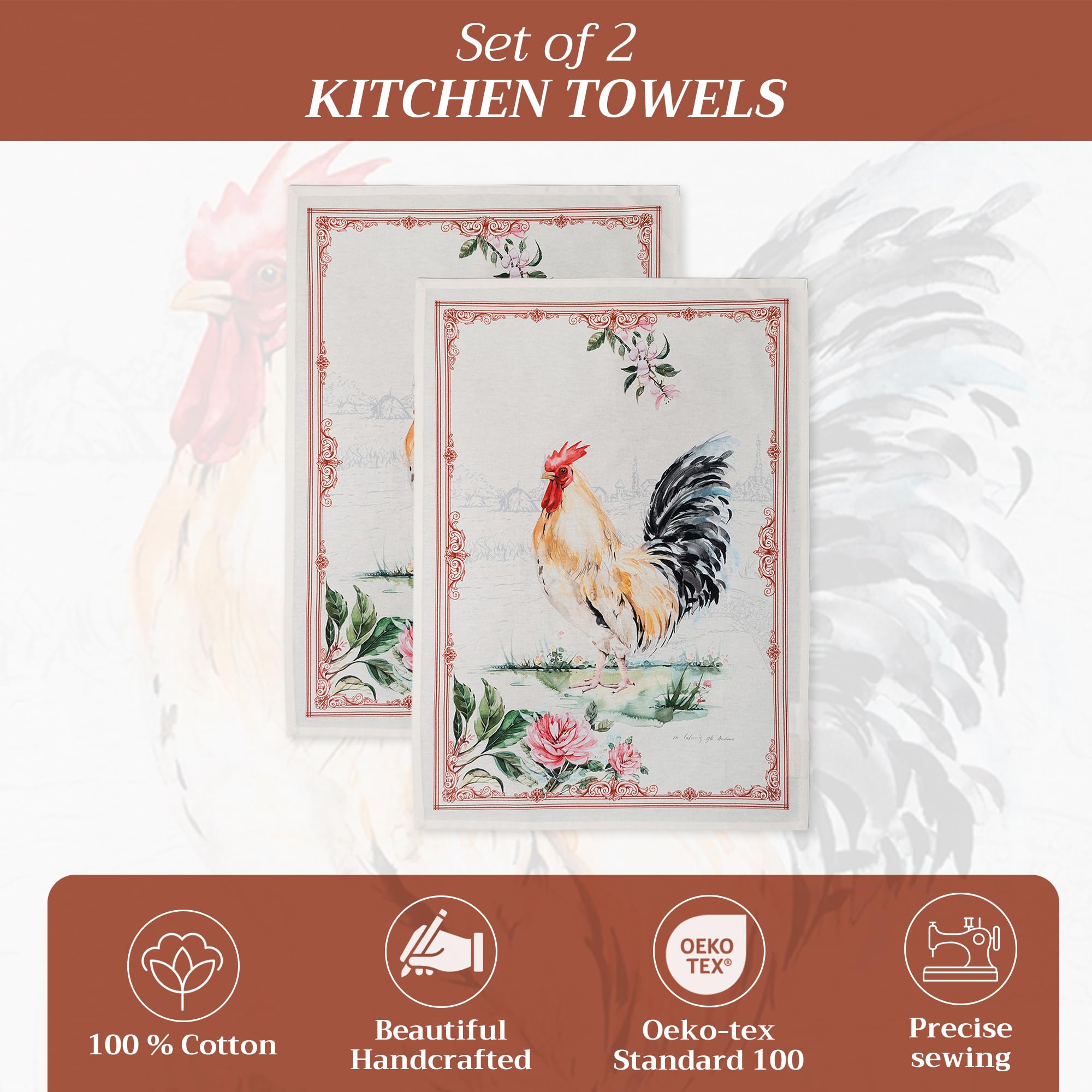 Maison d' Hermine Campagne towel drying and wiping countertops with absorbent softness