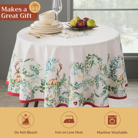 Maison d' Hermine watercolor motifs elevate Christmas dining.