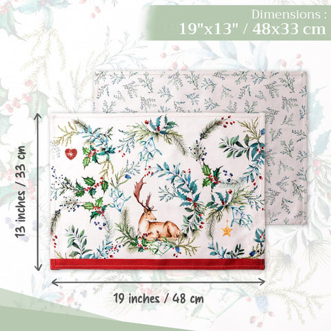 Machine washable cotton placemats from Maison d' Hermine for everyday use