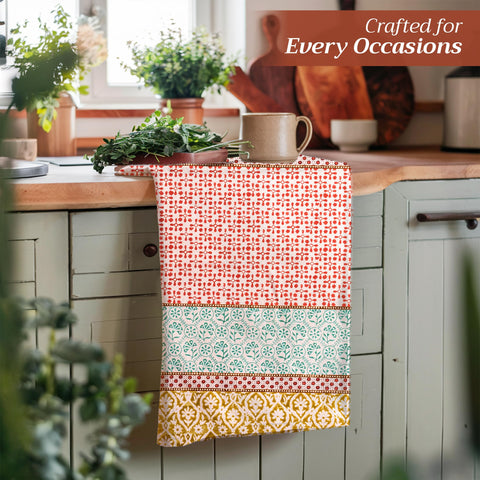 These towels measure 20 by 27.5 inches for flexible kitchen coverage
