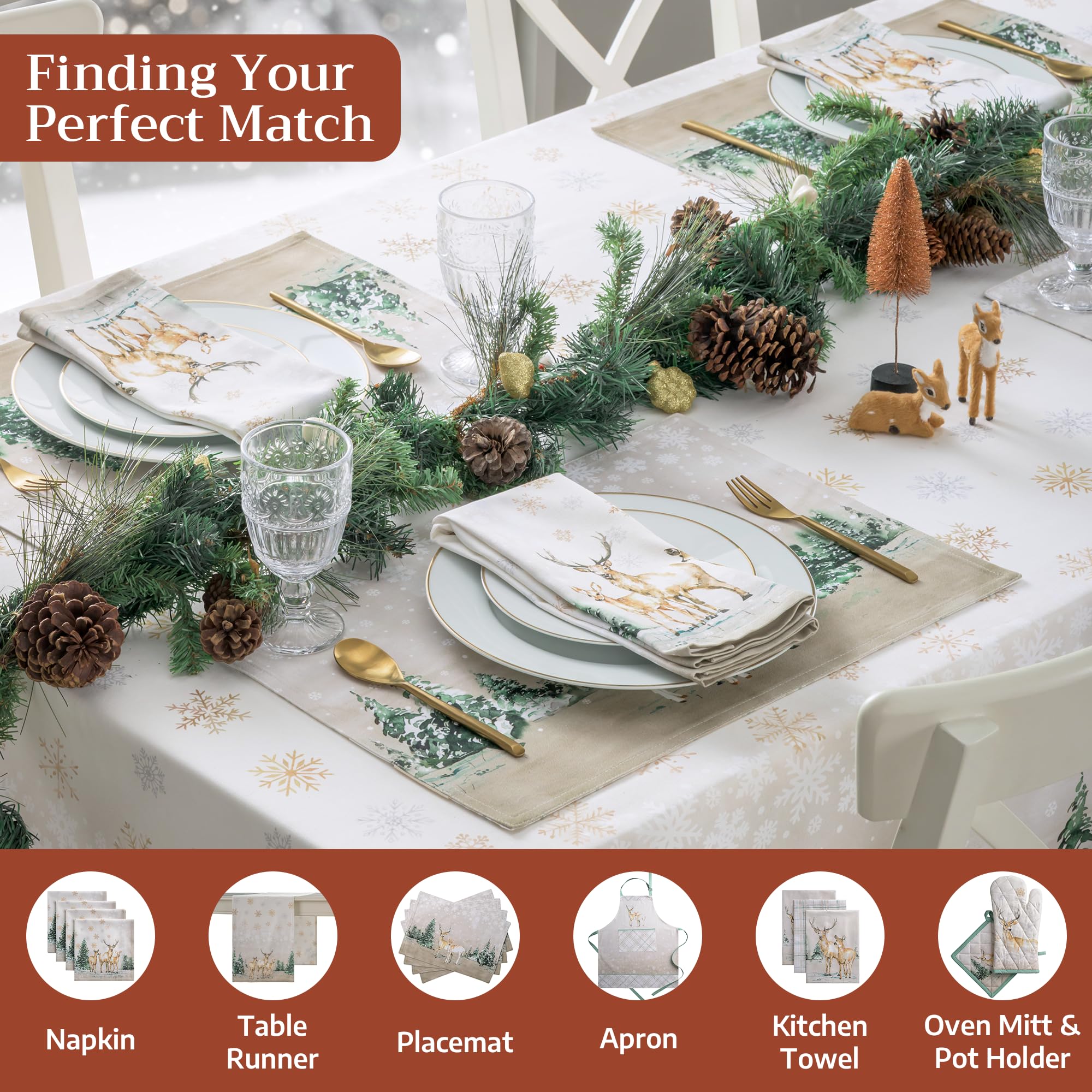 Rectangular 60x108 inches provides ample coverage for family dinners