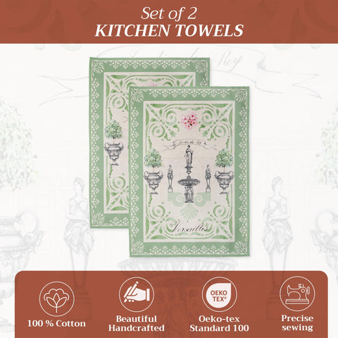 Maison d'Hermine Jardin du Roy towels dry dishes with soft cotton