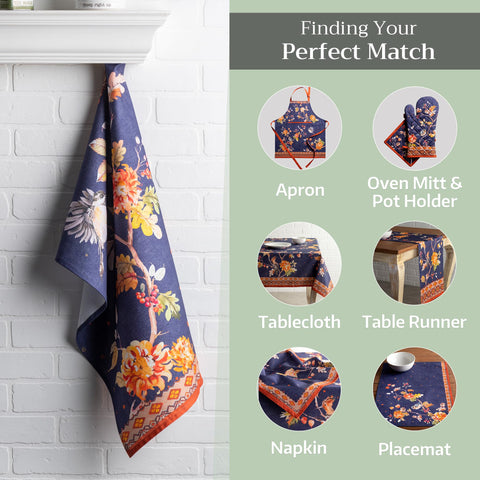 Maison d'Hermine Kelim Infinity towel adds European-inspired kitchen decor