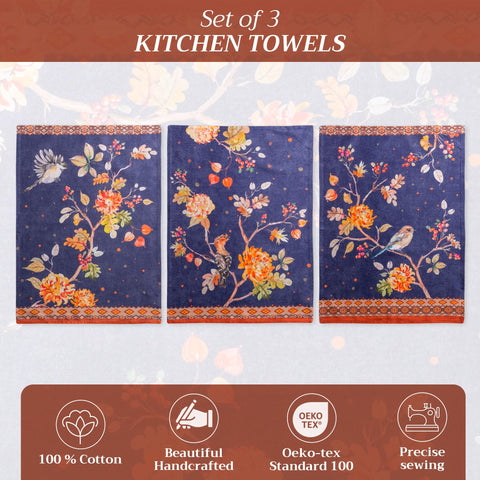 Maison d'Hermine Kelim Infinity three-piece cotton towel set for daily drying and decor
