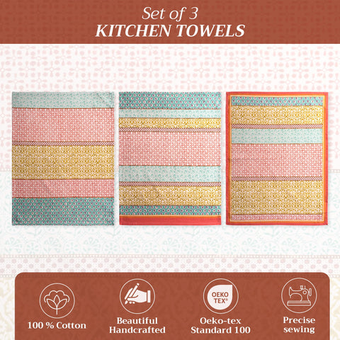Maison d' Hermine bar towel featuring Provence design for hands and surfaces