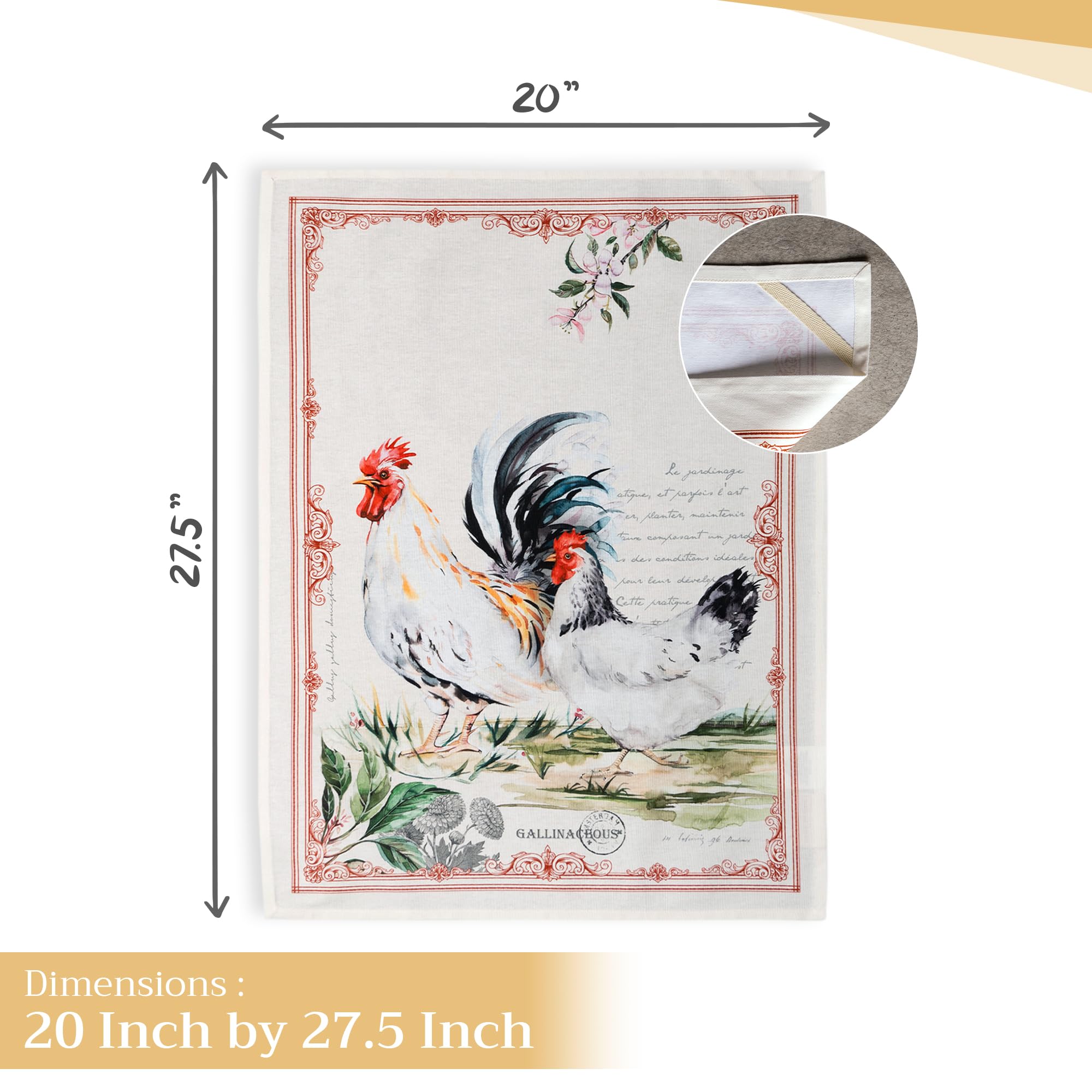 Maison d'Hermine towels drying dishes; highly absorbent for quick cleanup