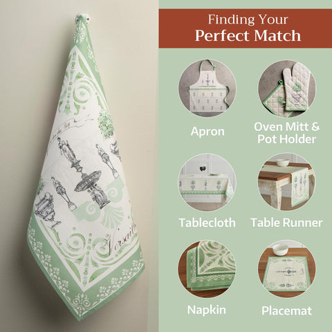 Maison d'Hermine towels double as decorative napkins for rustic gatherings