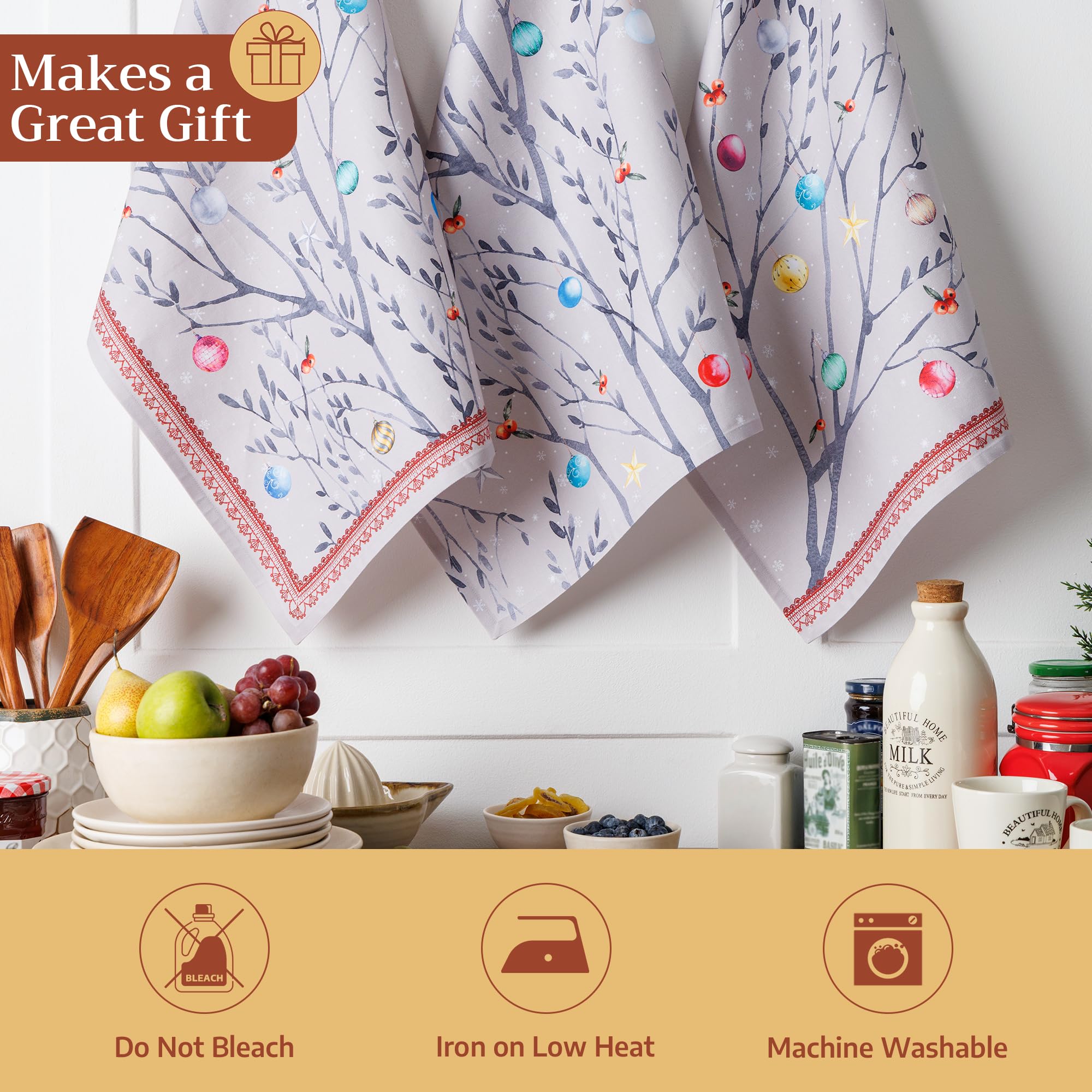Towels drying dishes on a clean kitchen counter with style