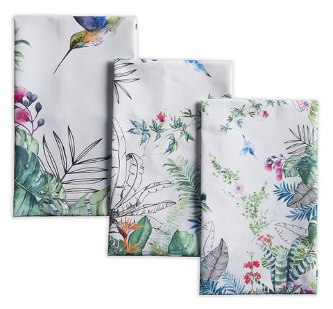 Maison d'Hermine kitchen towels set of three, 20x27-5, absorbent for daily dish drying.