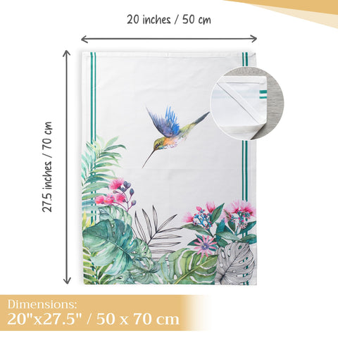 Maison d'Hermine kitchen towel with hanging loop for easy storage.