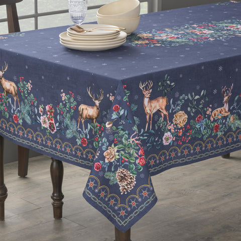 Maison d'Hermine machine-washable tablecloth for easy cleanup