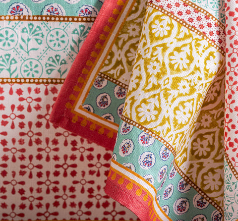Maison d'Hermine napkins cotton texture closeup emphasizes durability