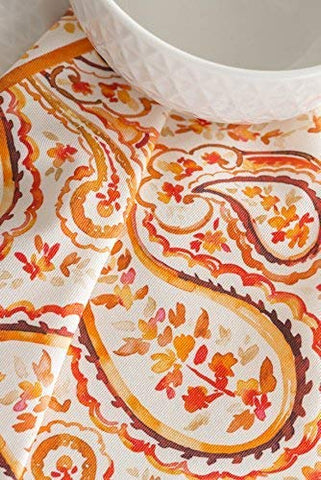 Maison d'Hermine Palatial Paisley napkin gift-ready packaging idea.