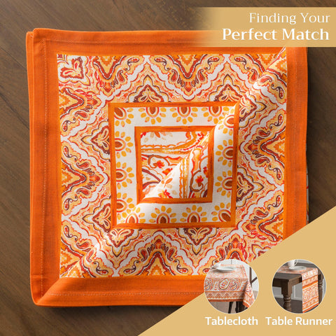 Maison d'Hermine Palatial Paisley napkins on holiday table for Christmas celebrations.