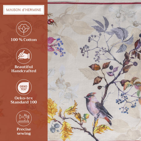 Maison d' Hermine Equinoxe Beige placemats add warmth to Thanksgiving tables.