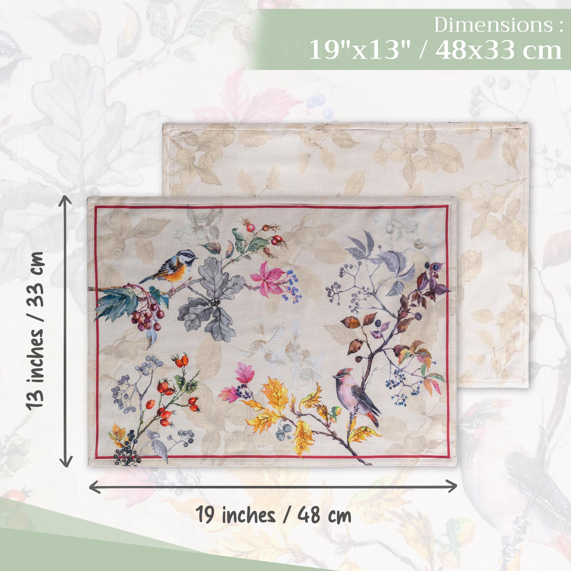 100% cotton placemats from Maison d' Hermine for easy-care everyday use.