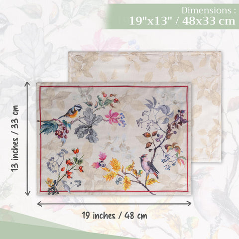 100% cotton placemats from Maison d' Hermine for easy-care everyday use.
