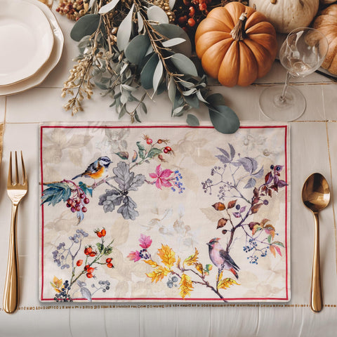 Machine washable placemats from Maison d' Hermine simplify cleanup after meals.