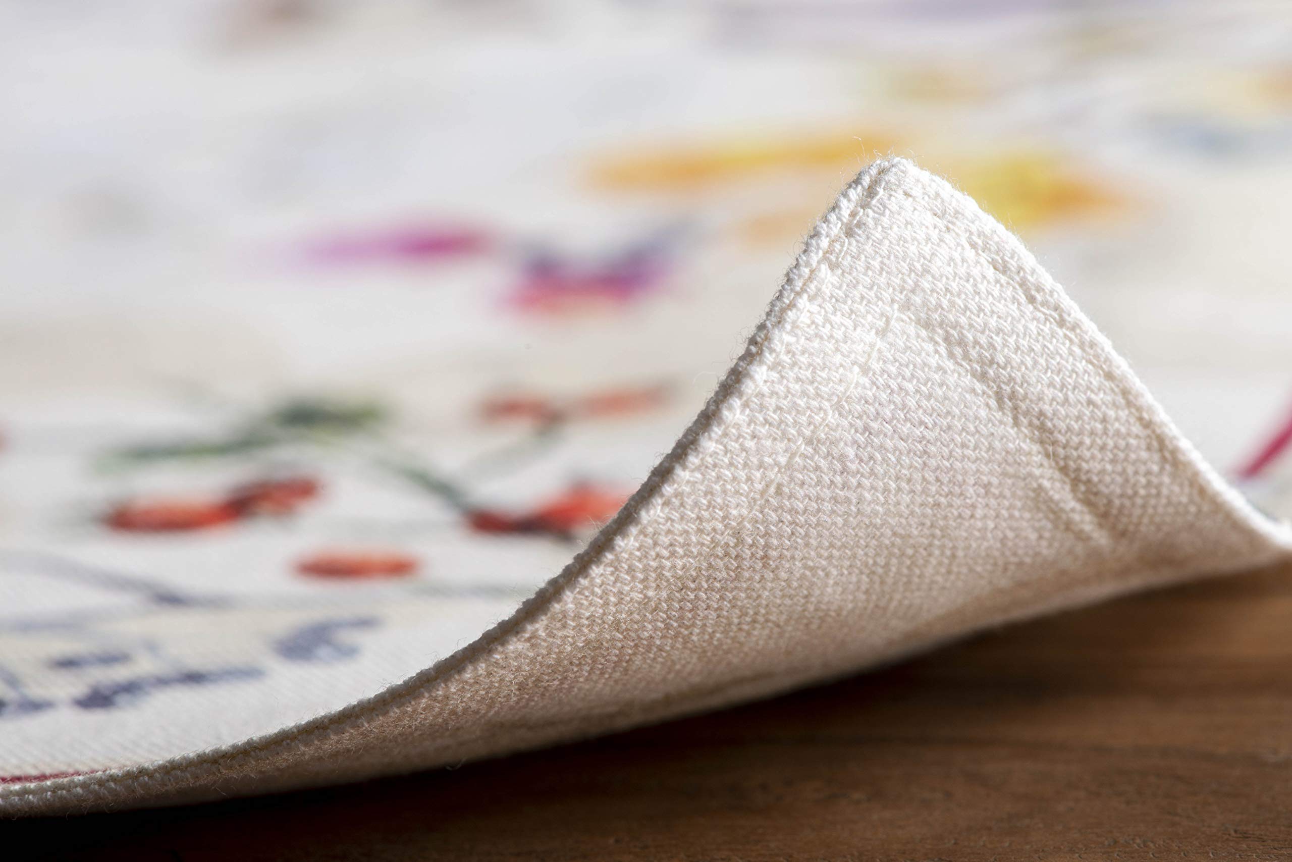 Durable cotton placemats by Maison d' Hermine withstand daily use during holidays.