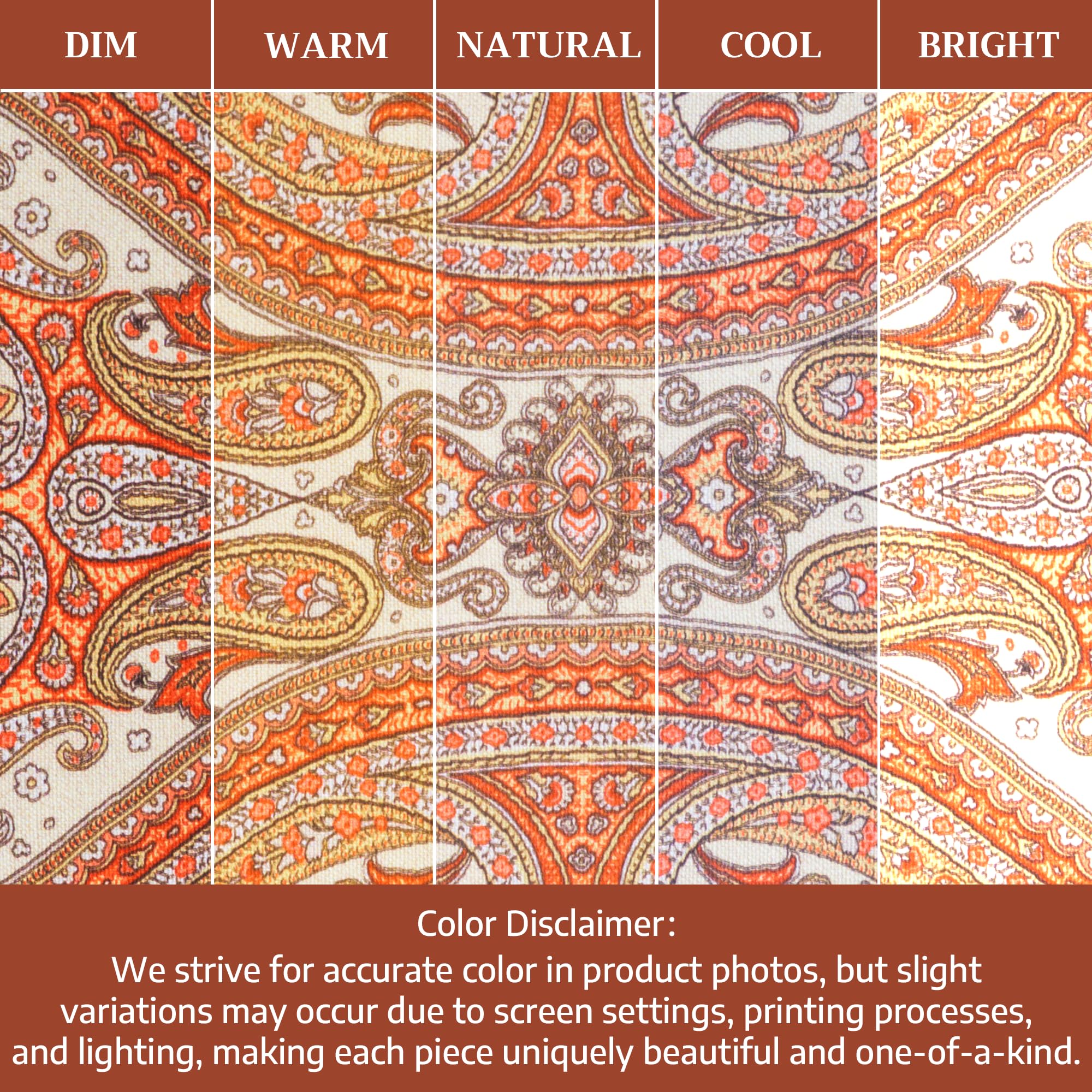 Maison d' Hermine Kashmir Paisley pattern brightens holiday dining.