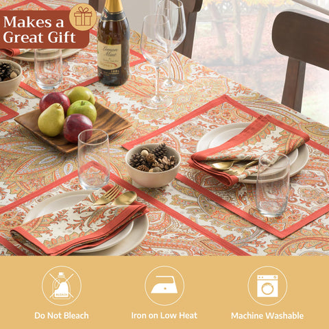 Maison d' Hermine set of 4 placemats on a table.