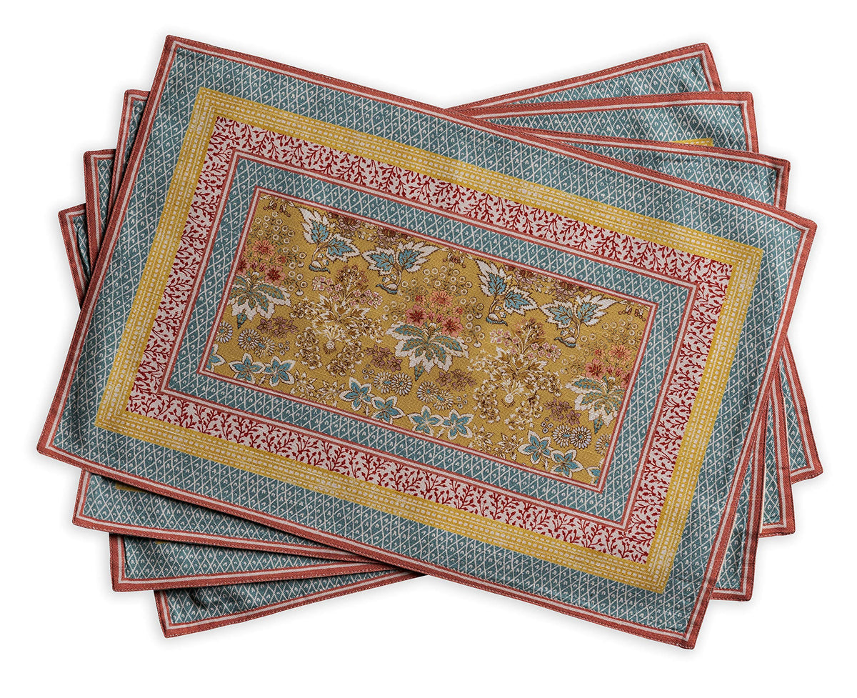 Maison d'Hermine placemats set4 watercolor pattern for elegant dining ambiance.