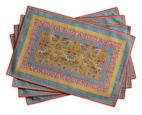 Maison d'Hermine placemats set4 watercolor pattern for elegant dining ambiance.