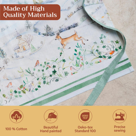 Maison d'Hermine Snowy World apron adjustable neck strap for comfort