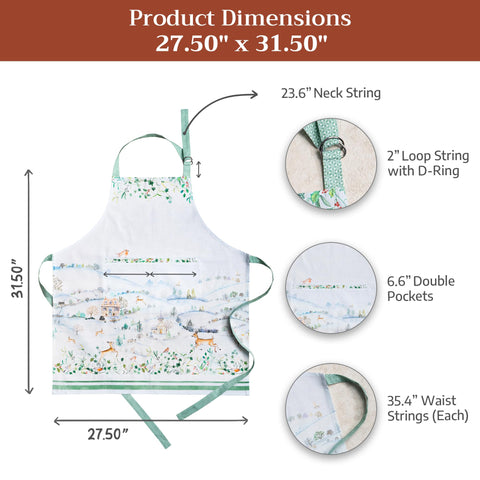 Maison d'Hermine Snowy World apron decorative display in home